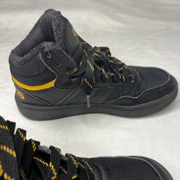 Adidas Black & Yellow High-Top Sneakers Size 3  APH 281001  A:1F7736 - Picture 8 of 14